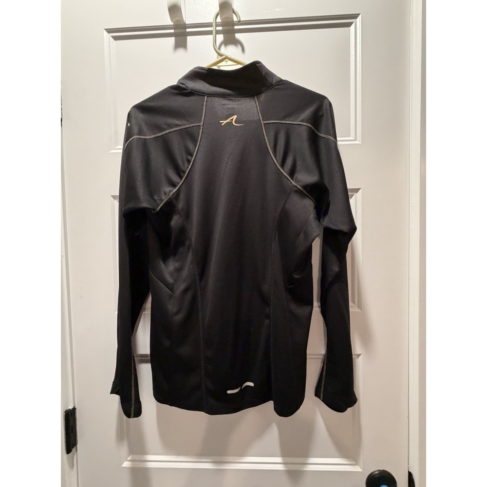 North End Sport Blue 1/4 Zip Pullover Shirt Ladies Medium Black Yellow Active - Picture 3 of 3